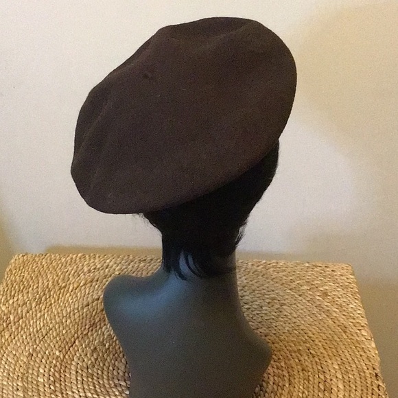 Authentic vintage basque 100% wool beret in brown - Picture 3 of 7